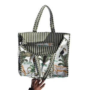 <b>Bag</b> Tote Cotton Quilted Indian for Women Stylish Printed Shoulder <b>Bag</b> for Travel Fashionable Tote <b>Bags</b> - Product Image 4