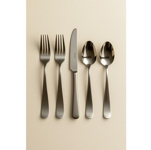 Juego de Cubiertos de acero inoxidable con acabado plateado, una lujosa pieza llamativa que define la elegancia y el prestigio en cada mesa - Product Image 2