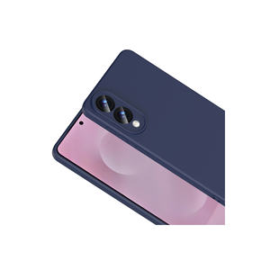 ASMA Mara lance une coque en silicone liquide premium pour Samsung Galaxy S25 Edge - Housse en silicone souple bleu marine pour A53 7 Plus 8 Plus - Product Image 2