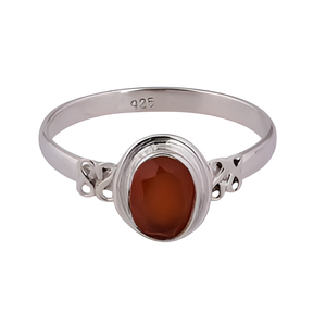 Classic Silver Plated 925 Sterling Handmade Oval Carnelian Gemstone <b>Ring</b> <b>Fashionable</b> Wedding Gift <b>for</b> <b>Women</b> <b>for</b> Party Occasions - Product Image 5