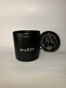 Tarro Metálico Cilíndrico Personalizable con Logotipo, Tapa de Acero Inoxidable en Relieve, Acabado Mate, Superficie Negra para Serigrafía, Grabado, Multiusos - Product Image 4