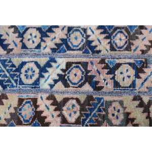 Alfombra Turca Pequeña de 1.4x3.2 pies, Alfombra Vintage Azul Ombré - Product Image 5