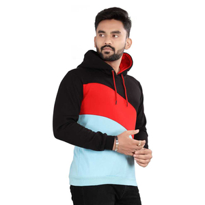 Sudadera con capucha de bloque de color para hombres y mujeres con diseño de contraste elegante hecho de tela de algodón transpirable suave - Product Image 4