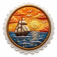 Patch brodé 3D rond en relief avec dentelle à sequins pour la décoration de vestes en jean, jeans, chapeaux et sacs à dos