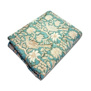 Chim In Màu Xanh Lá Cây Màu Sắc Chất Lượng Cao Đẹp 100 Bông Vải Giá Bán Buôn Quần Áo Đồng Bằng Tùy Chỉnh Bông Ấn Độ In - Product Image 1