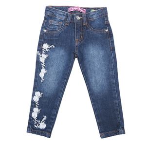 Chase Value Girls Embroidered Denim Pant-2-3 Years Dark Blue - Product Image 1