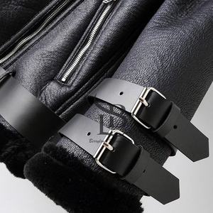 Veste d'hiver en similicuir souple pour femmes Manteau de base à fermeture éclair Col rabattu Veste de moto avec ceinture Manteau d'entretien OEM - Product Image 5