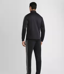 Chándal de primavera estampado con capucha negra Premium para hombre ligero cómodo ajuste transpirable 100% algodón Chic funcional - Product Image 4