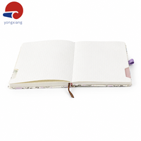 Carnet en cuir personnalisé imprimé, couverture rigide, ligné, avec intercalaires, fermeture élastique et marque-page en ruban