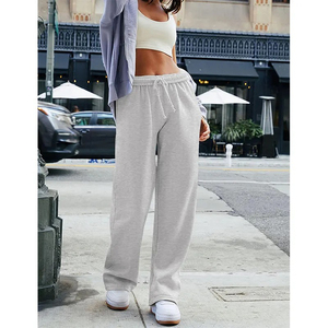 Pantalones de chándal transpirables de cintura alta para mujer, cómodos pantalones de chándal holgados de pierna ancha, cierre de cintura elástica para invierno, 2024 - Product Image 2