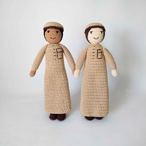 Poupée en coton PP amigurumi au crochet mignonne et priante, cadeau islamique, VAYA, naturel, biologique, unisexe pour bébé - Product Image 5