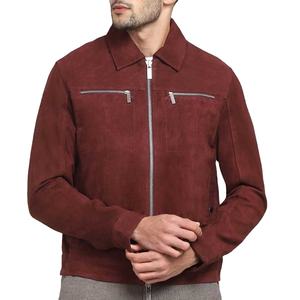 แจ็คเก็ตมอเตอร์ไซค์หนังกลับผู้ชายรุ่นใหม่ล่าสุด ดีไซน์สวยทันสมัย ซิปหน้าแบบมาตรฐาน หนังวัวแท้คุณภาพดี - Product Image 1