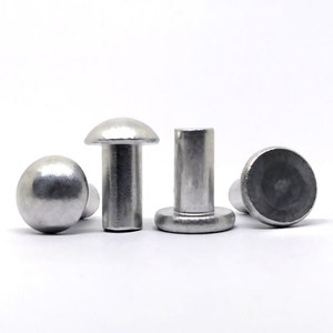 Remache Sólido de Cabeza Plana y Redonda de Aluminio, Acero Inoxidable y Cobre - Product Image 1