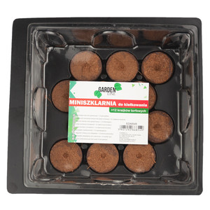 Kit de germination pour mini-serre EDA8549 avec 12 disques de tourbe, abri en plastique monocouche pour la culture de légumes, matériau en film polyéthylène - Product Image 3