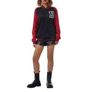 High Quality Women's <b>Sheep</b> <b>Skin</b> Varsity <b>Jacket</b> Custom Logo Baseball Coat with Breathable Feature Wholesale Fall Varsity <b>Jackets</b> - Product Image 1