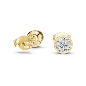 Boucles d'oreilles clous en diamant de laboratoire 1 carat pour femme, clarté VVS-VS, or 18 carats, 14 carats, 10 carats et argent 925, or rose, or jaune, or blanc - Product Image 5