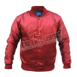 Hot Selling Fashion Silk Satin Wholesale Varsity Jackets Custom Color Logo Men's Bomber Jacket Made in Pakistan 2025 - Product Image 1
