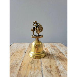 Cloche suspendue en laiton pur de style vintage avec finition plaquée or, parfaite pour les accessoires de Noël et les fournitures décoratives - Product Image 6