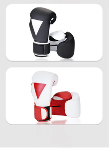 ถุงมือชกมวยสีดำสีแดงสำหรับผู้ชายถุงมือชกมวยสำหรับเล่นฟิตเนสในยิมที่บ้าน - Product Image 5