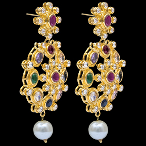 Luxury <b>Gold</b> <b>Plated</b> <b>Earrings</b> for Women Customized Best Quality for Wedding Party and Engagement Perfect Gift at Best Prices - Product Image 3