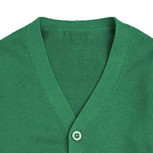 Factory Supply Customized Men's Winter School <b>Cardigan</b> with Covered Buttons Front Logo <b>Thick</b> Material <b>Cardigan</b> Sweater - Product Image 4