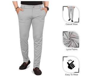 Vente en gros Pantalons larges droits décontractés personnalisés pour hommes 100% coton Pantalons en toile formels colorés teints unis Service OEM intermédiaire - Product Image 5