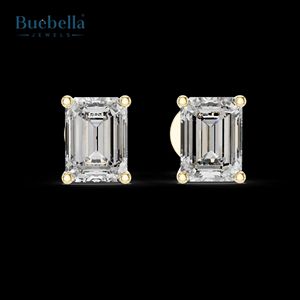 Hop Vente Bijoux en argent sterling 925 plaqué or blanc taille émeraude pour femmes Bijoux classiques - Product Image 4