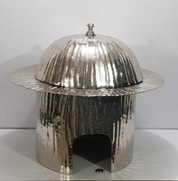 Réchaud en métal de vente chaude fabriqué en métal en aluminium et en acier inoxydable pour le service de buffet avec finition argentée