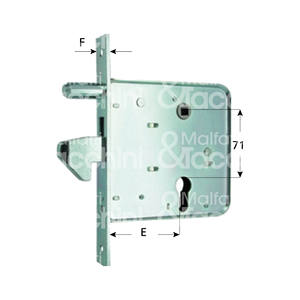 BLOQUEO MORTISE con gancho sobresaliente y cilindro formado incluido - Product Image 1