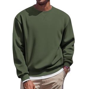 Vente en gros Sweat-shirt élégant en coton 100% imperméable à l'eau pour hommes de couleur unie confortable de grande taille avec col à manches longues et aux épaules - Product Image 1