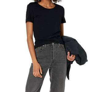 Camiseta de Manga Corta para Mujer, Cuello Redondo, Corte Regular, 100% Algodón, Secado Rápido, Ecológica, de Alta Calidad, Venta al Por Mayor 2026 - Product Image 2