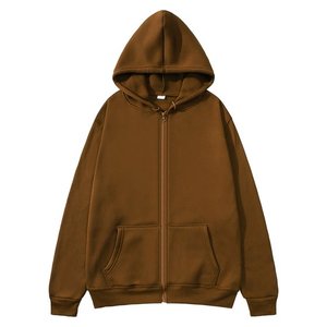 Sweat-shirts pour hommes unis avec fermeture éclair, grandes tailles, sweats à capuche d'hiver verts pour hommes - Product Image 6