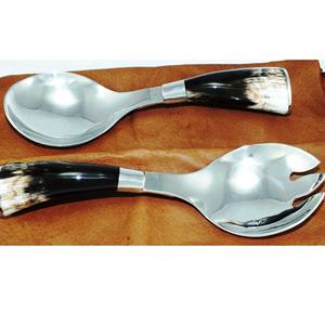 Juego de Servidores de Ensalada Recubiertos de Resina Hechos en India, Ecológicos, Aptos para Lavavajillas, Utensilios de Cocina Modernos de 11 Pulgadas - Product Image 4
