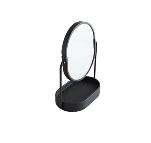 Espejo de maquillaje de vidrio redondo de alta calidad con acabado negro, perfecto para tocador con estilo decorativo y uso de maquillaje, espejo de escritorio - Product Image 6