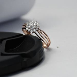 Anillo de oro sólido de 14 quilates certificado IGI, Diamante de corte brillante Natural, joyería fina minimalista para mujer, boda elegante para todos los días - Product Image 6