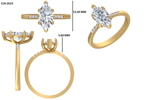 Bague de fiançailles en diamant de laboratoire taille marquise de 1,80 ct, bague solitaire en or blanc 14 carats massif pour femmes, cadeau de la Saint-Valentin - Product Image 6