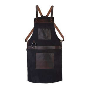 Multifunctional Canvas Artist Bib Sleeveless Apron Waterproof Leather <b>Pocket</b> for <b>Coffee</b> Shop Waiter Carpentry Cotton AAA-0050 - Product Image 1