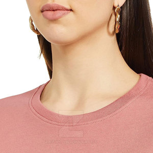 Sweat-shirts décontractés pour femmes en coton 100% durable, respirants, avec logo personnalisé sur le devant, de haute qualité, couleurs personnalisées, entièrement personnalisables - Product Image 5