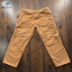 Pantalon cargo formel léger et droit, prix de gros bon marché, fabricant, 100% coton, séchage rapide, taille complète, teinture unie, 2025 - Product Image 1