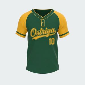 Camiseta de Béisbol y Sóftbol de Manga Corta con Dos Botones, Transpirable, de Secado Rápido, Cuello en V, Ropa Deportiva Unisex, Logotipo Personalizado, Precio Económico - Product Image 3