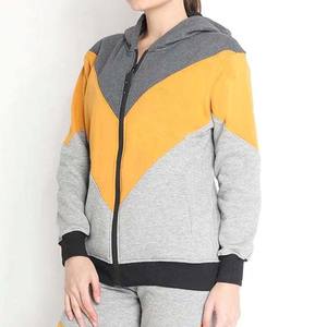 Ventes en gros 2025 de sweats à capuche en tricot pour femmes, avec fermeture éclair, imprimés sur mesure, coupe ajustée, logo sur le devant, streetwear, sweats à capuche de différentes couleurs - Product Image 3