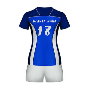Uniforme de Voleibol de Manga Corta con Cuello en V, Personalizado con Logotipo Frontal, de Secado Rápido, Calidad Premium, para Mujeres Adultas, Venta al Por Mayor - Product Image 3