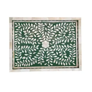 Plateau à fruits vintage élégant personnalisé, style antique, floral, incrusté de perles, en MDF, table de service, présentoir, rangement, durable, décoratif, pour la restauration - Product Image 6