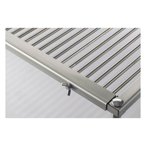 Parrilla de Carbón R.Zeta K2 Modelo 0935032 de Acero Inoxidable Cromado Pulido, Fácil de Limpiar, 80x50x11cm - Product Image 4