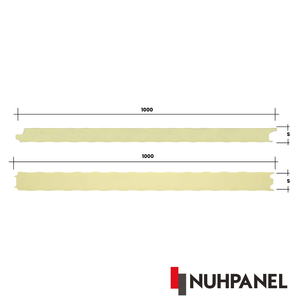 แผ่นผนังสำเร็จรูป Eco Wall Sandwich Panel PIR ฉนวนกันความร้อนสำหรับงานอุตสาหกรรม ผนังภายนอกอาคาร ความหนา 200 มม. สำหรับห้องเย็น - Product Image 3
