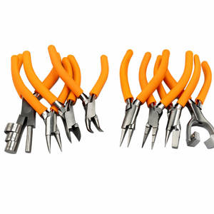 Juego de Herramientas para Joyería, 8 Piezas, Alicates con Mango Naranja, Herramientas de Precisión para Abalorios y Trabajos con Alambre - Product Image 1