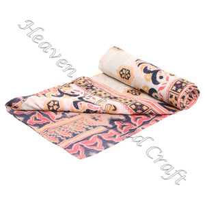 Kantha <b>Quilt</b> Gudari GD068 Kantha <b>Quilt</b> Gudari <b>Indian</b> Reversible Hand Stitched Heavy Throw Old Sari Blanket Patch Work Heavy - Product Image 5