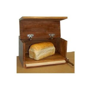 Boîte à pain en bois pour comptoir de cuisine avec un grand espace de rangement et un couvercle coulissant lisse - Product Image 5