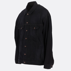 แจ็กเก็ตยีนส์วินเทจสำหรับผู้ชายเสื้อแจ็กเก็ตทำงานผ้าฝ้ายติดโลโก้ด้านหน้าสำหรับฤดูหนาวตามสั่ง - Product Image 5