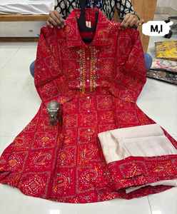 New Arrival Printed Muslin <b>Kurti</b> And Plazzo <b>Woman</b> Fashion Manufacturer And Supplier From Surat At Cheap Rate - Product Image 5